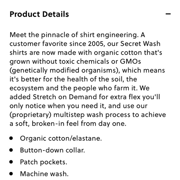 Slim Untucked Stretch Secret Wash Poplin Shirt - Picture 4 of 4